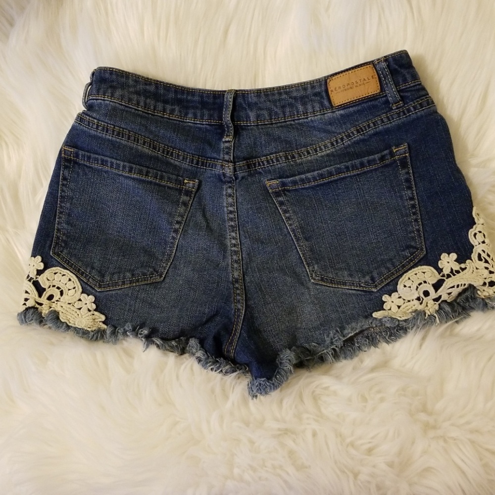 Aeropostale High Waist Jean Shorts - Picture 2 of 5